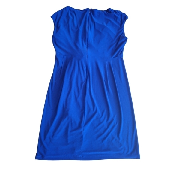 Jones Studio Blue Sleeveless Draped Dress Size 18W - Picture 3 of 4